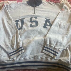 USA Gray Quarter-Zip Sweatshirt